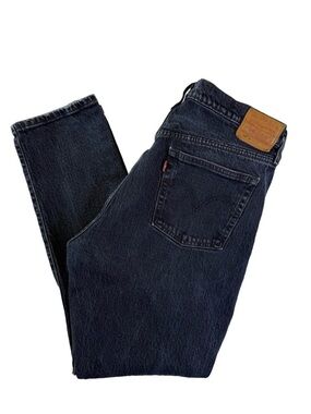 Levi's PREMIUM 501 S BIG E Women's Jeans Sz 32x28 BUTTON FLY Washed Black RIPPED